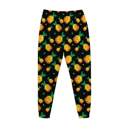 8-Bit Pixel Pineapple Print Jogger Pants