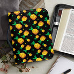 8-Bit Pixel Pineapple Print Leather Bible Cover