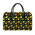 8-Bit Pixel Pineapple Print Leather Duffel Bag