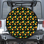 8-Bit Pixel Pineapple Print Leather Spare Tire Cover