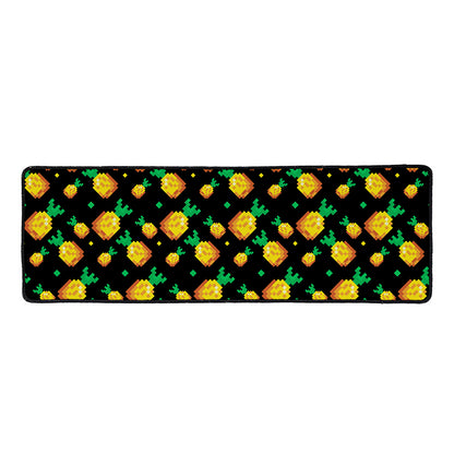 8-Bit Pixel Pineapple Print Long Kitchen Mat
