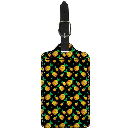 8-Bit Pixel Pineapple Print Luggage Tag