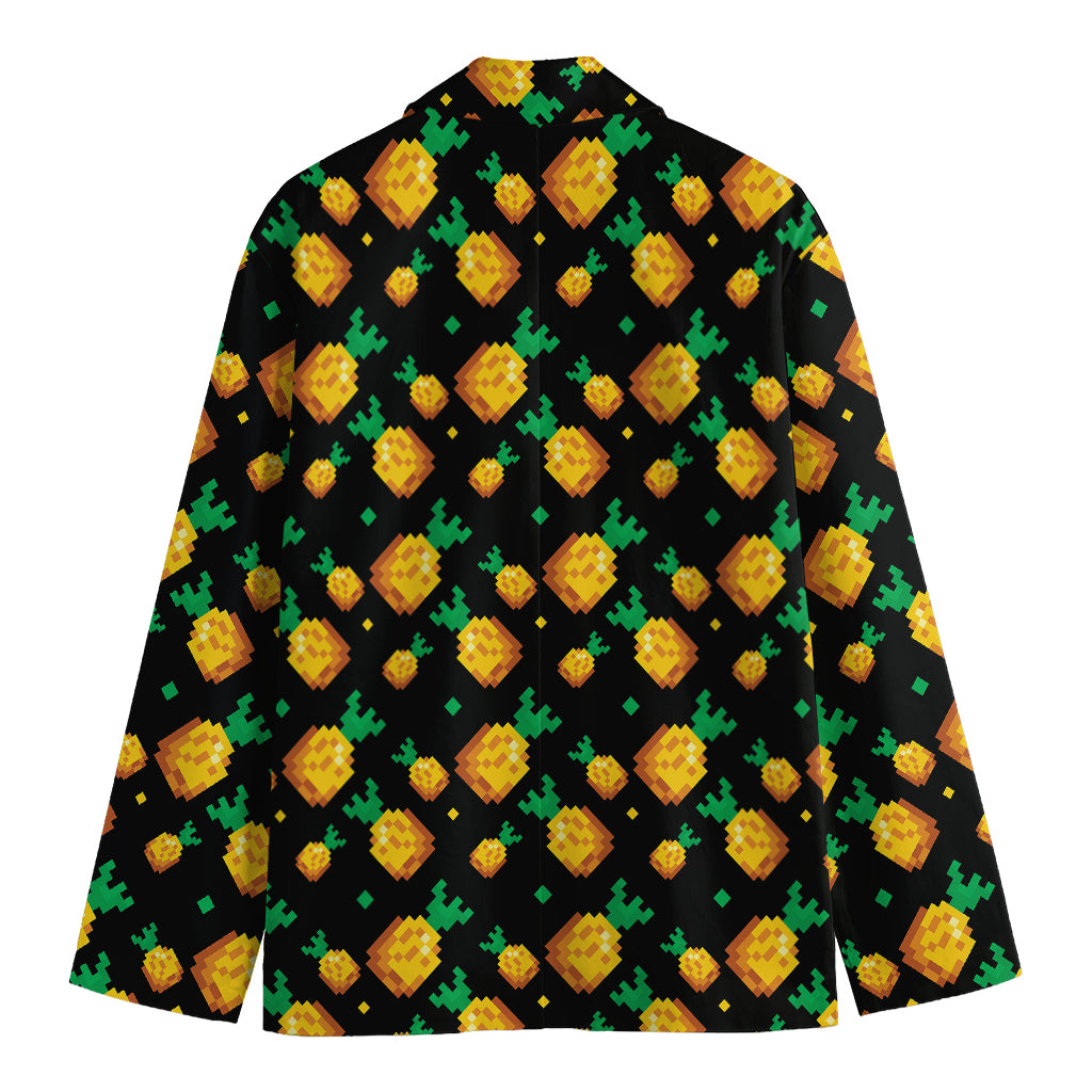 8-Bit Pixel Pineapple Print Men's Blazer