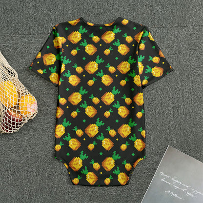 8-Bit Pixel Pineapple Print Men's Bodysuit