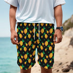 8-Bit Pixel Pineapple Print Men's Cargo Shorts