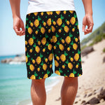 8-Bit Pixel Pineapple Print Men's Cargo Shorts