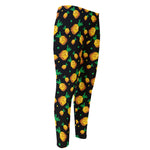 8-Bit Pixel Pineapple Print Men's Compression Pants