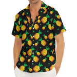 8-Bit Pixel Pineapple Print Men's Deep V-Neck Shirt