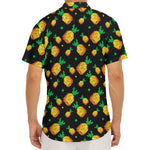 8-Bit Pixel Pineapple Print Men's Deep V-Neck Shirt