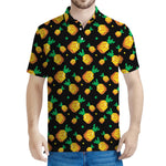 8-Bit Pixel Pineapple Print Men's Polo Shirt
