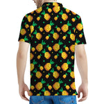 8-Bit Pixel Pineapple Print Men's Polo Shirt