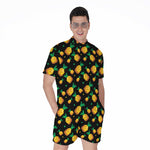 8-Bit Pixel Pineapple Print Men's Rompers