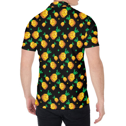 8-Bit Pixel Pineapple Print Men's Shirt