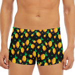 8-Bit Pixel Pineapple Print Men's Short Boxer Briefs