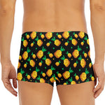 8-Bit Pixel Pineapple Print Men's Short Boxer Briefs