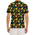 8-Bit Pixel Pineapple Print Men's Short Sleeve Rash Guard