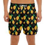 8-Bit Pixel Pineapple Print Men's Split Running Shorts