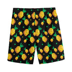 8-Bit Pixel Pineapple Print Men's Sports Shorts