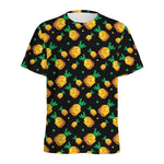 8-Bit Pixel Pineapple Print Men's Sports T-Shirt
