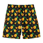 8-Bit Pixel Pineapple Print Men's Swim Trunks