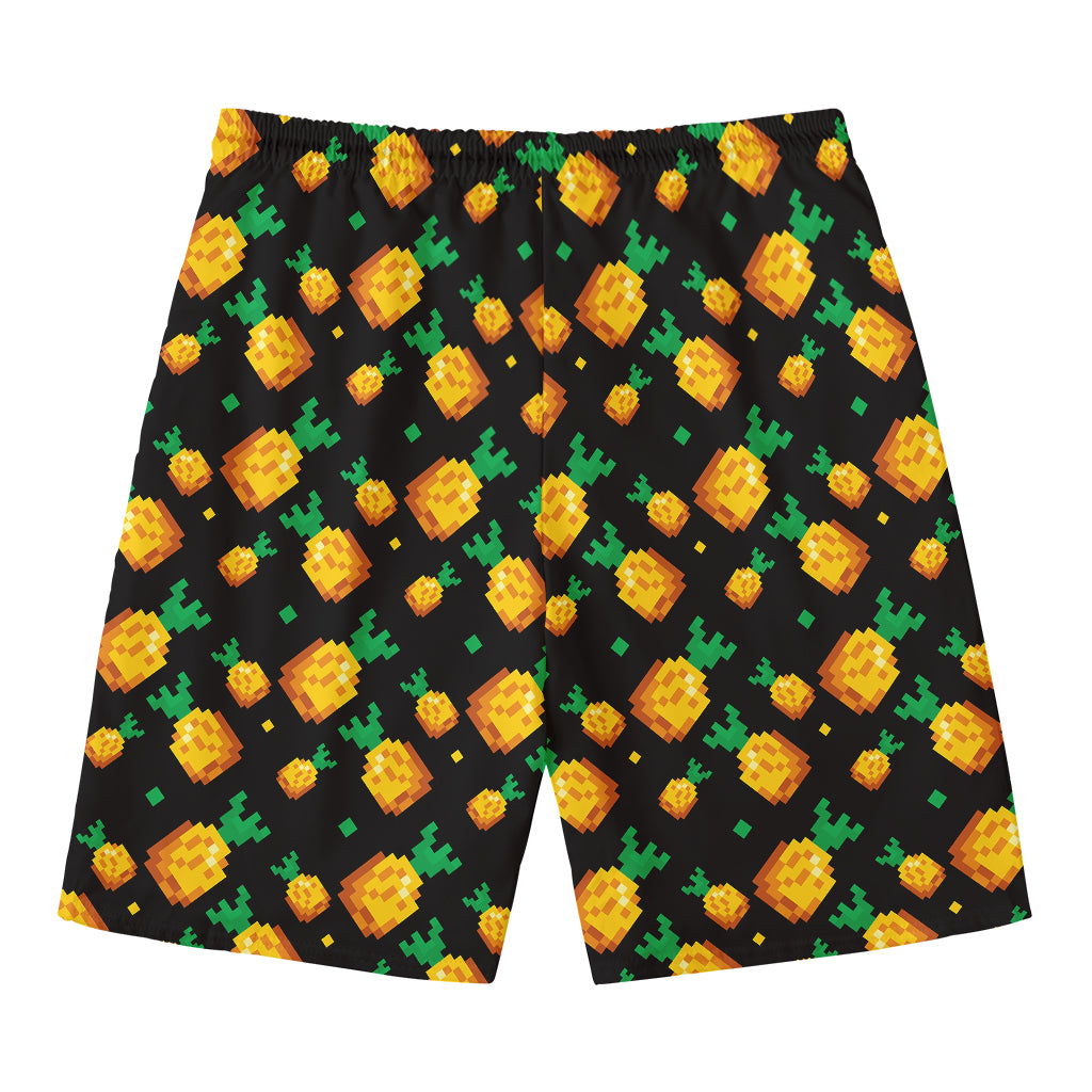 8-Bit Pixel Pineapple Print Men's Swim Trunks