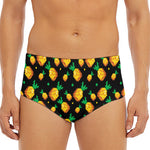 8-Bit Pixel Pineapple Print Men's Triangle Swim Briefs