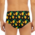 8-Bit Pixel Pineapple Print Men's Triangle Swim Briefs