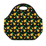 8-Bit Pixel Pineapple Print Neoprene Lunch Bag