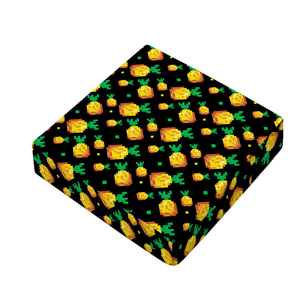 8-Bit Pixel Pineapple Print Outdoor Seat Cushion Cover