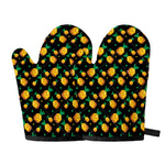 8-Bit Pixel Pineapple Print Oven Mitts