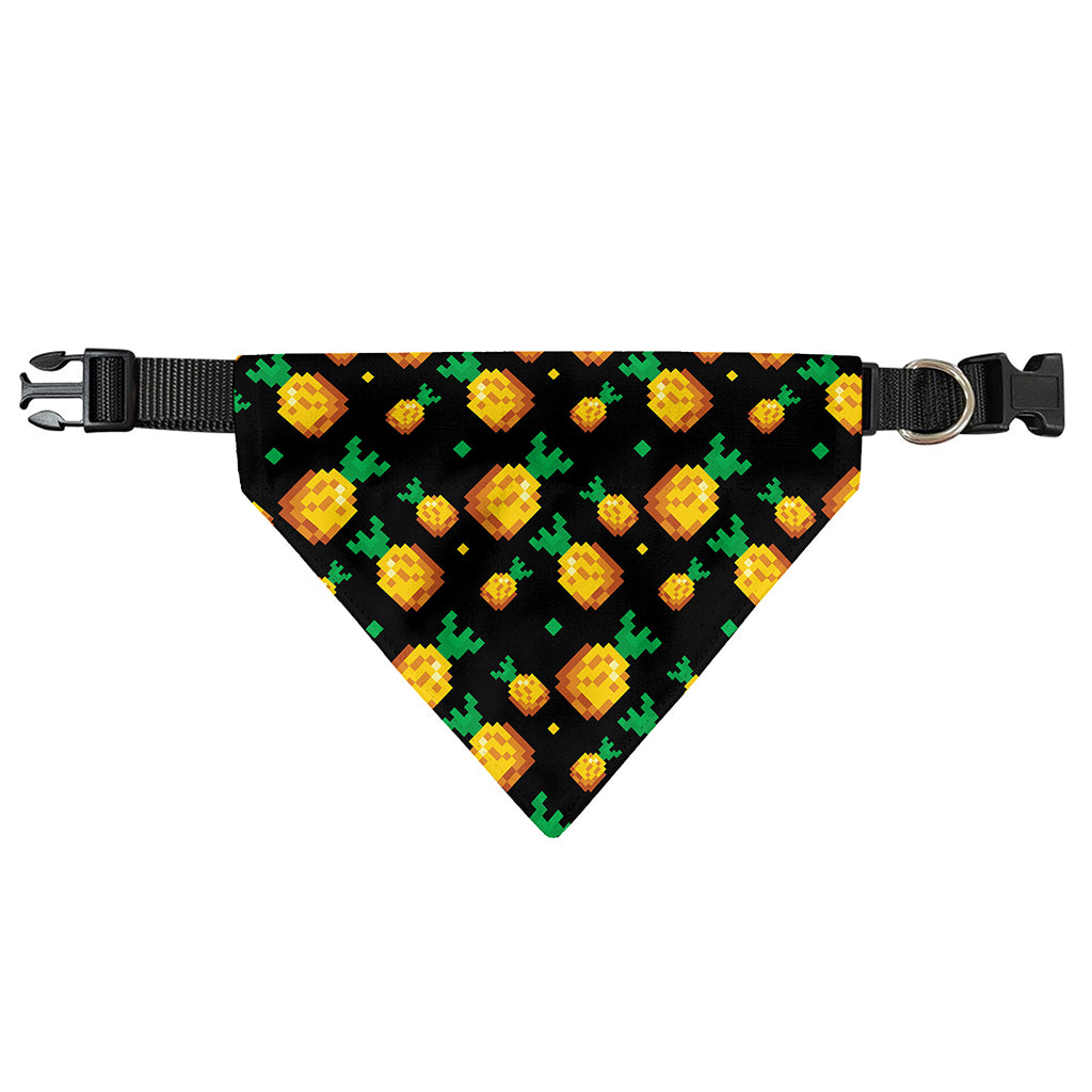 8-Bit Pixel Pineapple Print Over The Collar Dog Bandana