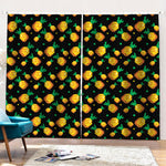 8-Bit Pixel Pineapple Print Pencil Pleat Curtains