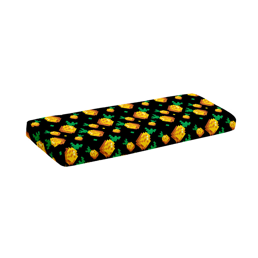 8-Bit Pixel Pineapple Print Piano Keyboard Cover