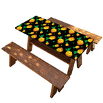 8-Bit Pixel Pineapple Print Picnic Table Cover