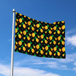8-Bit Pixel Pineapple Print Polyester Flag