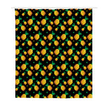 8-Bit Pixel Pineapple Print Polyester Shower Curtain