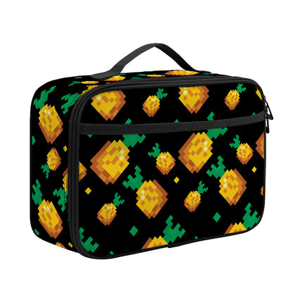 8-Bit Pixel Pineapple Print Portable Lunch Bag