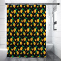 8-Bit Pixel Pineapple Print Premium Shower Curtain