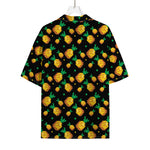 8-Bit Pixel Pineapple Print Rayon Hawaiian Shirt