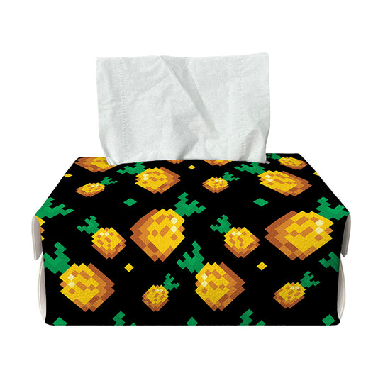 8-Bit Pixel Pineapple Print Rectangle Tissue Box Cover