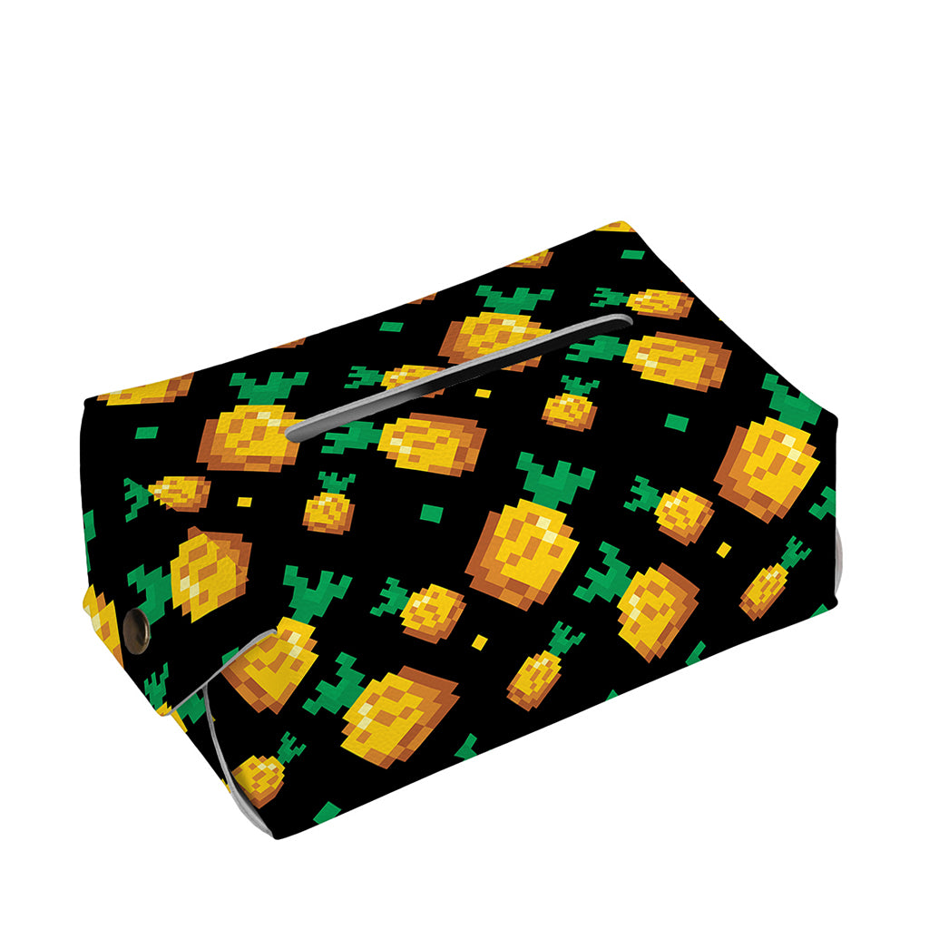 8-Bit Pixel Pineapple Print Rectangle Tissue Box Cover