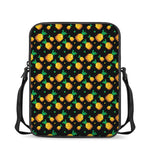 8-Bit Pixel Pineapple Print Rectangular Crossbody Bag
