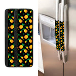 8-Bit Pixel Pineapple Print Refrigerator Handle Covers