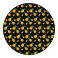 8-Bit Pixel Pineapple Print Round Floor Mat