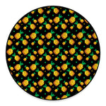 8-Bit Pixel Pineapple Print Round Floor Mat