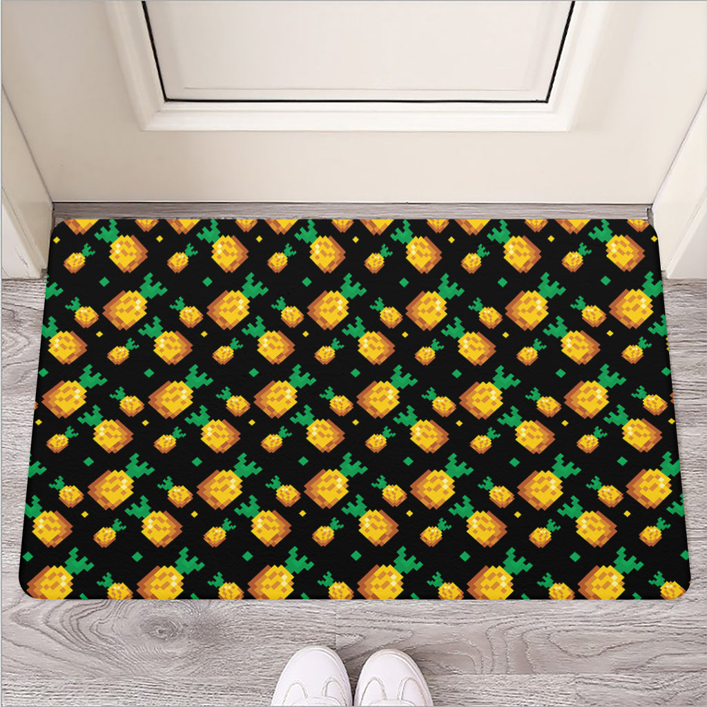 8-Bit Pixel Pineapple Print Rubber Doormat