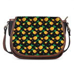 8-Bit Pixel Pineapple Print Saddle Bag