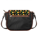 8-Bit Pixel Pineapple Print Saddle Bag