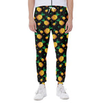 8-Bit Pixel Pineapple Print Scuba Joggers