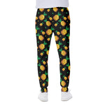8-Bit Pixel Pineapple Print Scuba Joggers